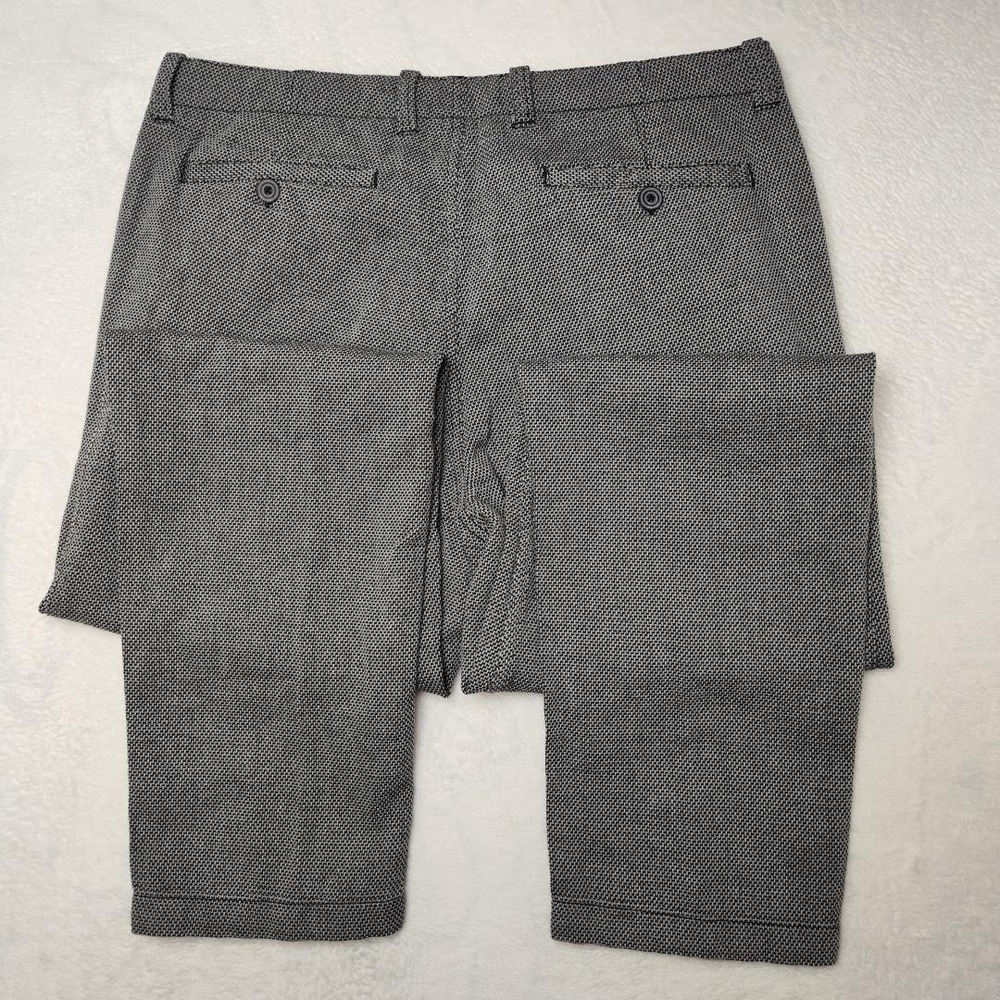 Carbon2Cobalt Pants Mens 36x33 Gray Check Cotton Chino Straight Casual Trousers - Picture 6 of 12